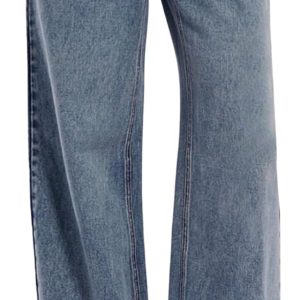 Women Going Out Low Rise Straight Leg Jeans Loose Fit Denim Pants